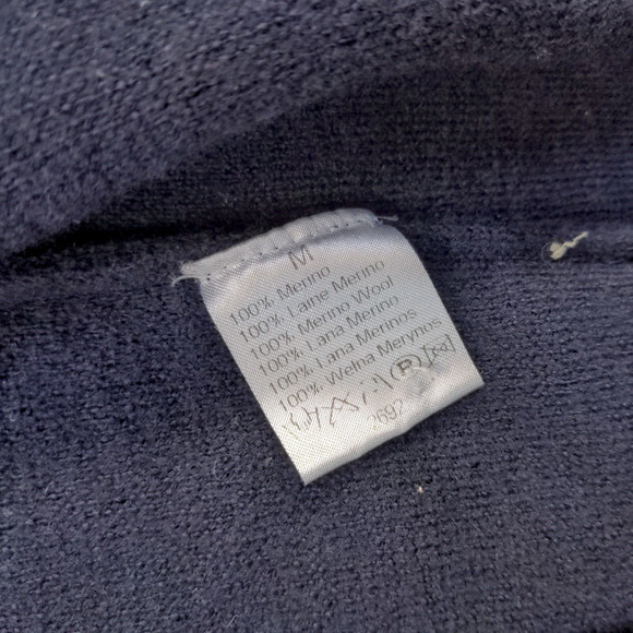 Franco Callegari Women's Button Front Knit Cardigan Sweater Blue Medium Merino - Picture 9 of 12